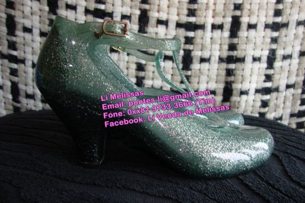 Melissa Mary Jane Verde com Glitter 35