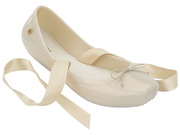 Melissa Ballet Branco Perolado/Ouro 39/40